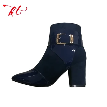 botines azules mujer tacon