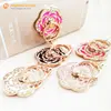 Universal Mobile Phone Metal Beautiful Cartoon Flowers Finger Ring Holder 360 rotates Finger Ring Stent Car Holder