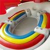 2019 Custom huge inflatable water floating inflatable 6 person peacock/unicorn/flamingo party bird island