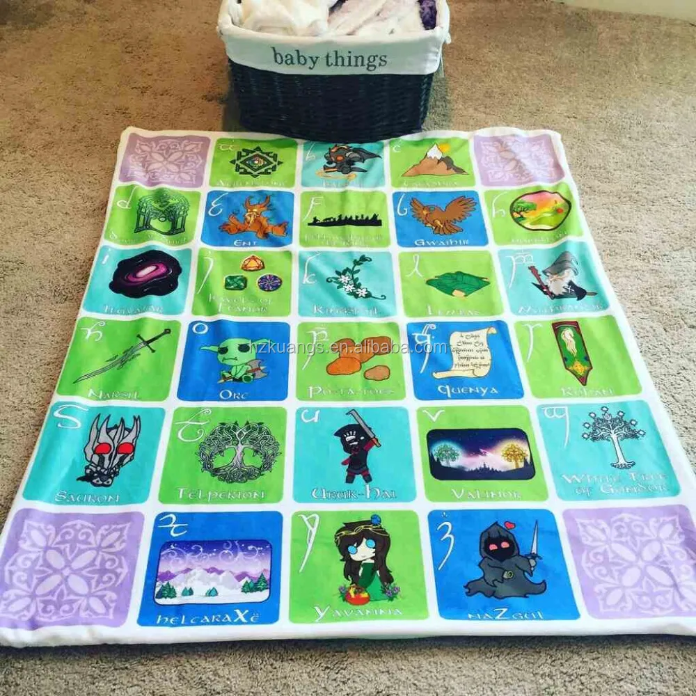 Custom Digital Printing Minky Plush Fabric Fleece Blanket Wholesale