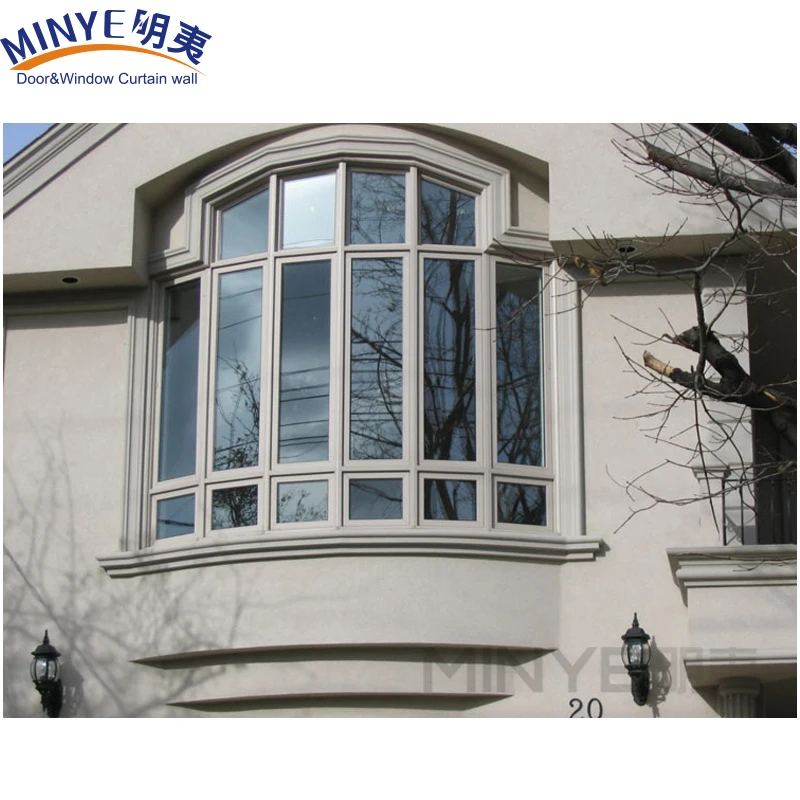Russian Style Vinyl Bay window/garden style UPVC frame casement windows
