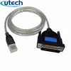 USB to DB25 Parallel Printer Cable Adapter Male to Female Connector IEEE 1284 Converter for Laptop Desktop PC