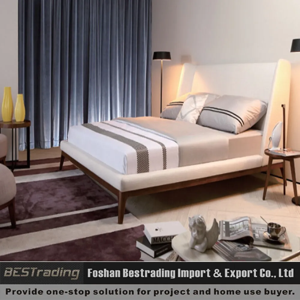 Houten slaapkamermeubilair dubbele stof bed king size bedden ...
