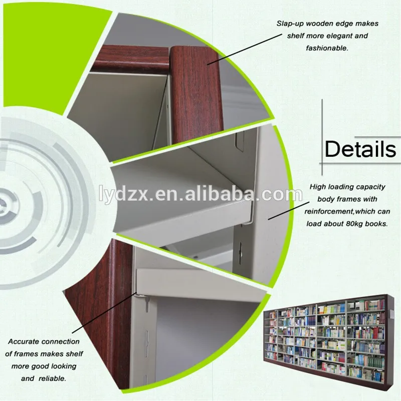 Cheap Double Sided Library Metal Bookshelf Otobi Bookshelf In