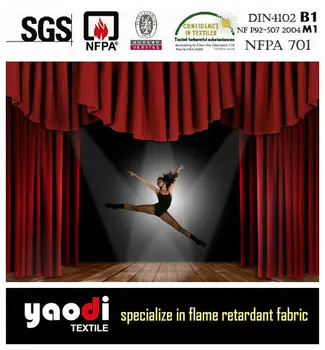 Ready Made Flame Retardant Stage Curtain And Theatre Curtain