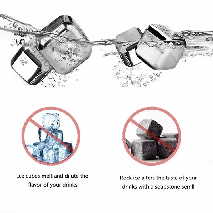 Reusable Stainless Steel Ice Cubes Bullet Shaped Whiskey Cubes Buy Bullet Ice Cube,Stainless