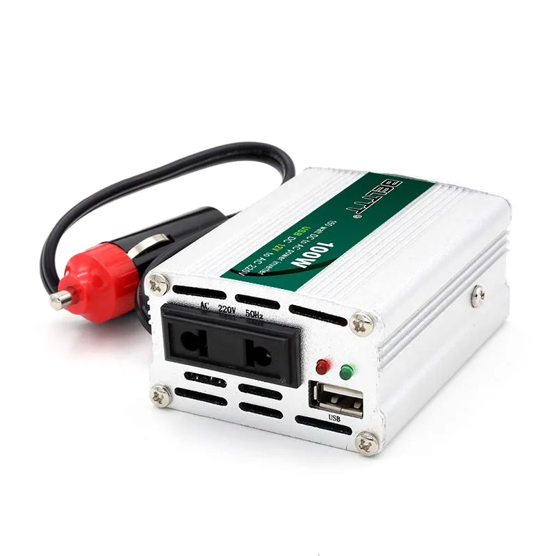 Mini Type 100w Car Power Inverter Dc12v 24v To Ac 220v Portable Mobile
