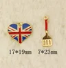 Wholesale zinc alloy metal colored unique flat UK flag pendant