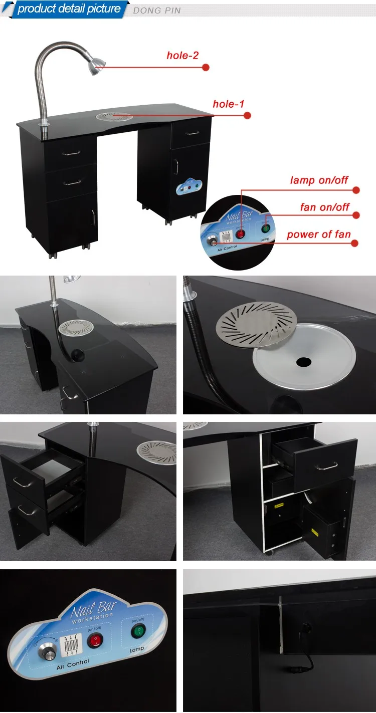 Nagelsalon Meubels Luxe Wit Nail Station Glas Manicure Tafel Met Vacuüm Buy Nail Technician