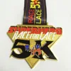 irregular shape medal like a diamond shape or triangle shape medal as award medal for 5K running events
