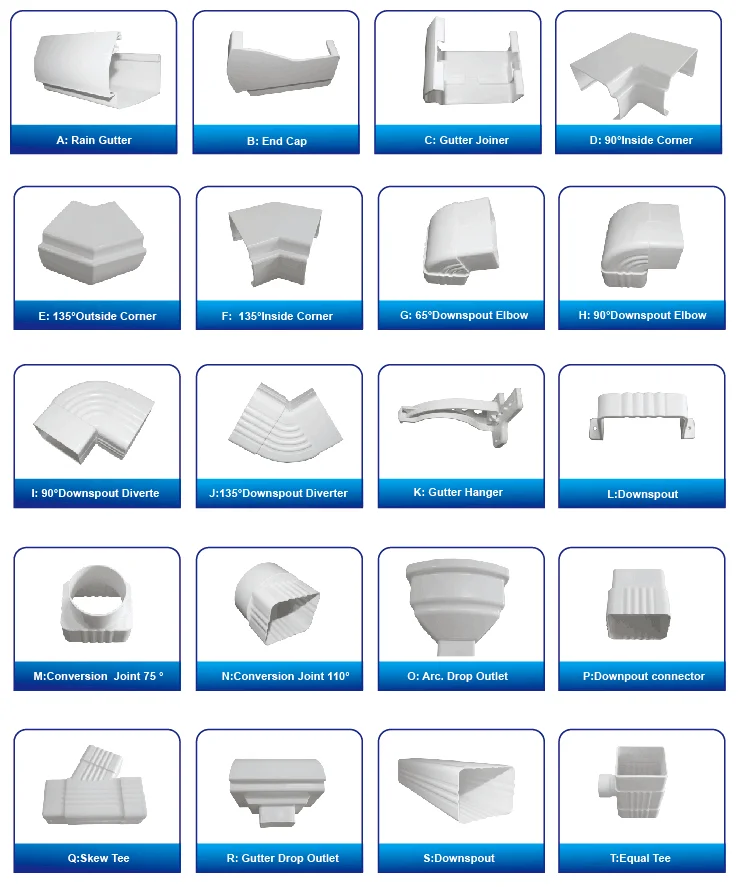 100 Raw Materials Pvc Rain Gutter And Pipe Fittings Building Material