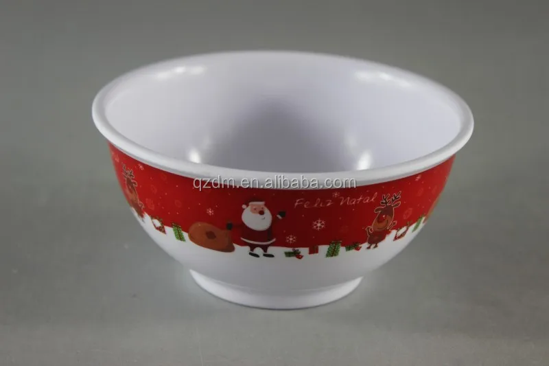 6" Christmas Melamine Xmas Salad Bowl