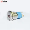 16mm Mounting Hole Flat Top Dot Lighted Waterproof Push Button With ON OFF Switch