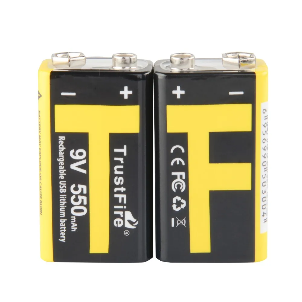 Trustfire The Newest 9v Rechargeable Battery Usb 9v 550mah With 9v