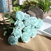 Wedding decorative stem blue rose artificial floral