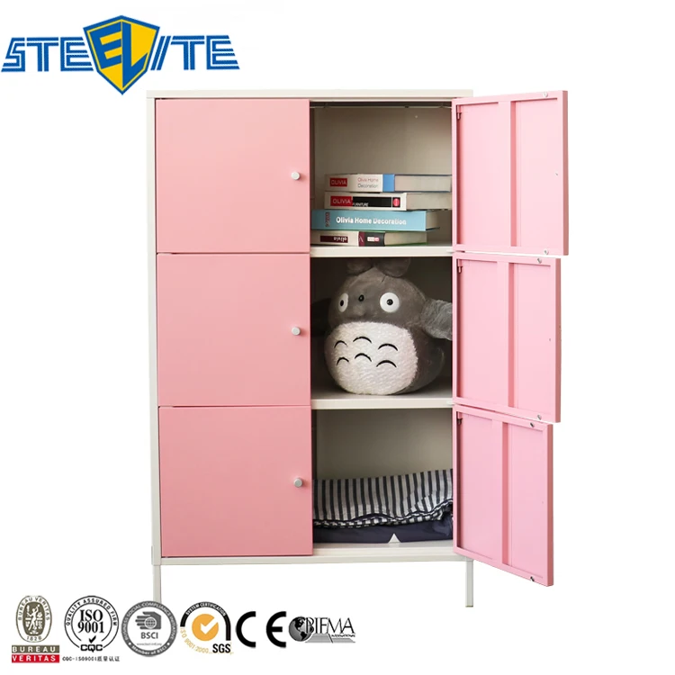 Home Storage Living Room Bedroom Use Metal 6 Door Storage