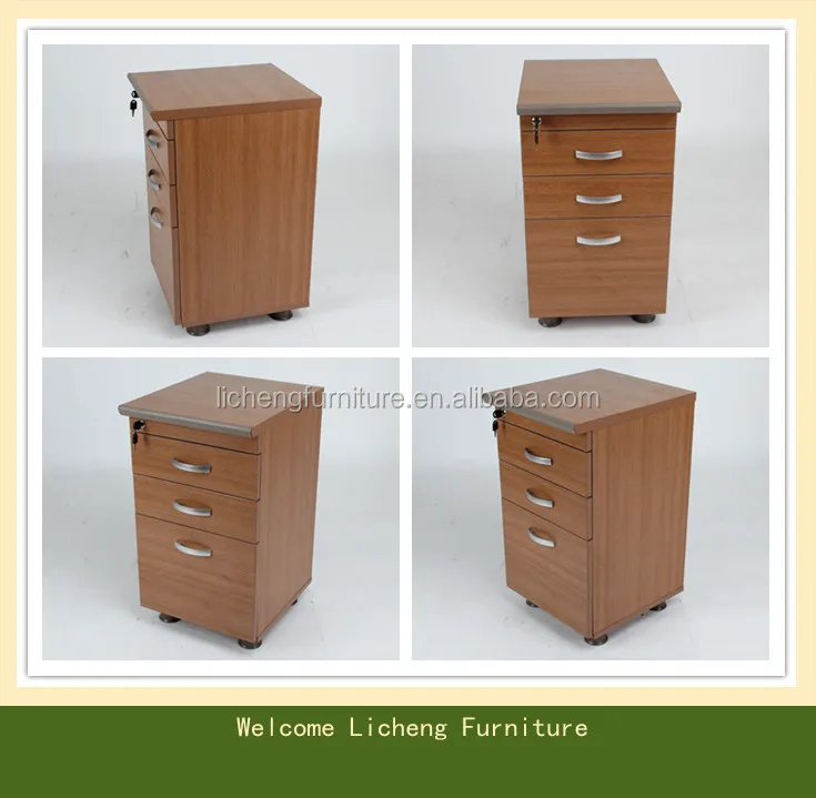 Locked Office Desk Side Cabine Three Drawers Movable Cabinet Locked Office Desk Side Cabine Three Drawers Movable Cabinet