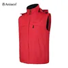 wholesale custom men softshell vest outdoor waterproof windproof fashion vest with hood