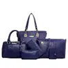 crocodile pattern women bag set 5 pcs in one set women bags handbags for ladies made in china