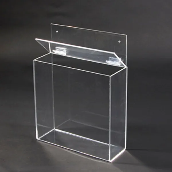 Clear Acrylic Wall Mounted Outdoor Brochure Holder Perspx Flyer Holder