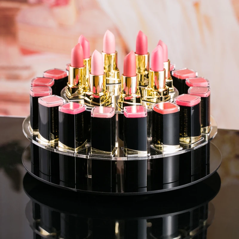 Custom Counter Top Lipstick Display Stand/rotating Acrylic Lipstick