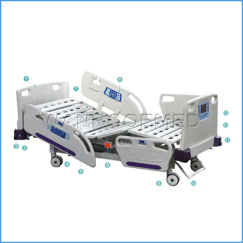 Bae522ec Medical Equipment 5 Functions Electric Hospital Patient Bed