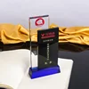 Delicate rectangle joining together crystal trophy Authorize the trophy