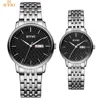 30M water resistant date day double date watch alloy case wrist watch