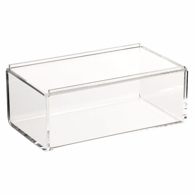 Customized Clear Acrylic Domino Storage Box With Sliding Cover Lid ...