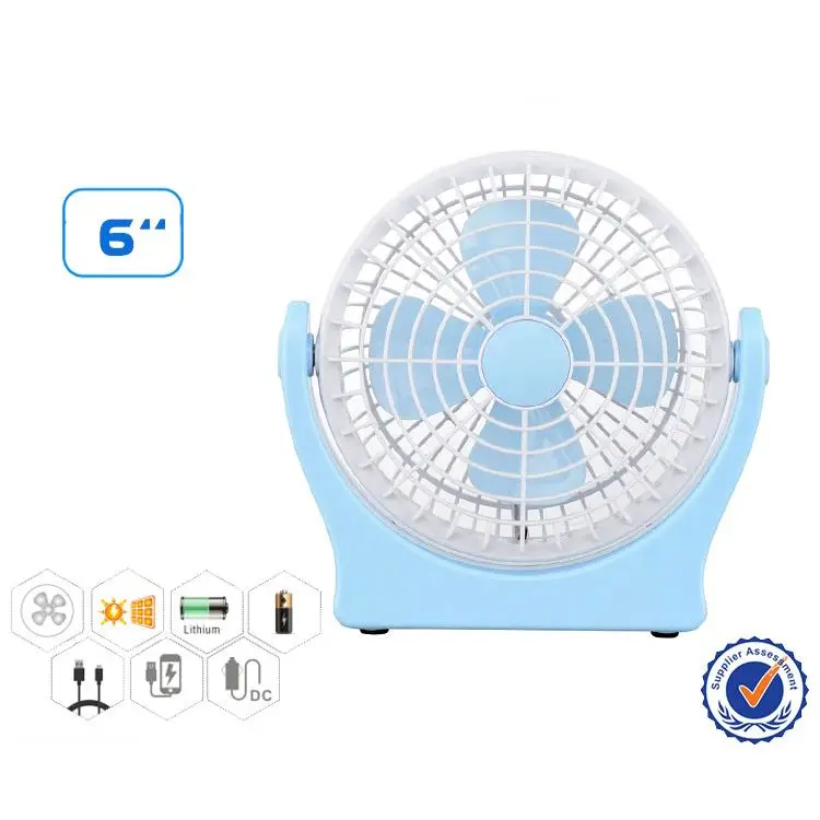 Rechargeable Usb Mini Desk Fan With Solar Charge And Mobile Phone
