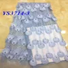 African Nigeria fashion style sky blue Plain Style french net lace unique wedding tulle lace