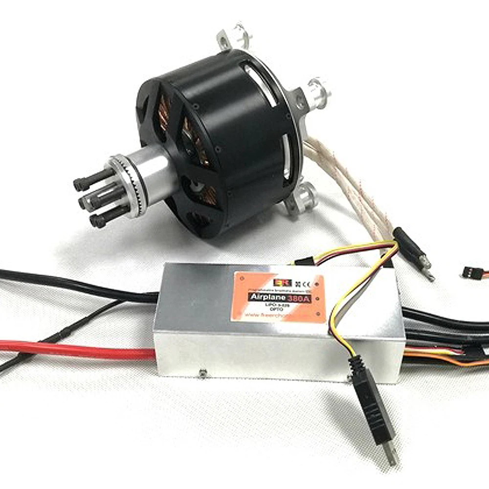 Herlea 15KW Maximum Thrust 40KG Sensorless  Motor H12090 KV130 for Drone , boat , bicycle suit with 22S 380A ESC T3210 Propeller