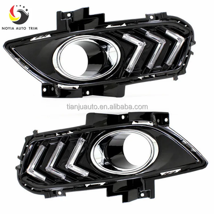 2 pcs/pair car styling Led Daytime Running Light For Ford Mondeo Fusion Fog Lamp Cover DRL 2013-2014