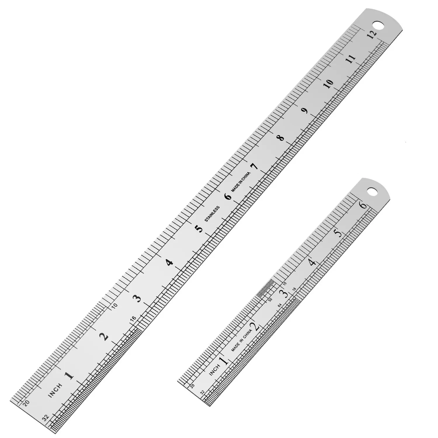 Measuring Ruler Metal Ruler 8 inch Ruler 12 inch Ruler 8 6 inch Ruler 6 sourcing map 2 Set Steel Rulers Ruler Inches and Centimeters 12 inch Rulers