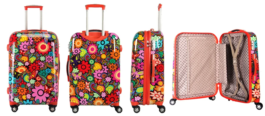 printed luggage trolley