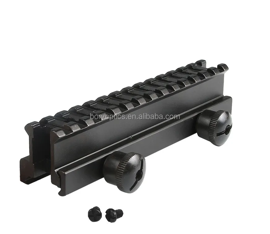 See Through Flat Top 8 Slots 20mm Weaver Rail Mount Base for Hunting Rifle Scope