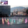 DMX controlled children playing decorative programmed colorful fountain ground floor water fountains with lights