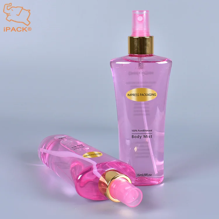 8 Oz 236ml Pet Plastic Body Spray Perfume Bottle With Aluminum Sprayer