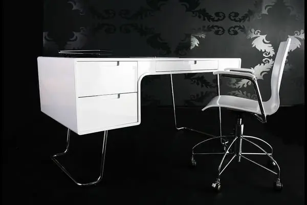White High Gloss Office Desk Buy Computer Desk Wooden Office