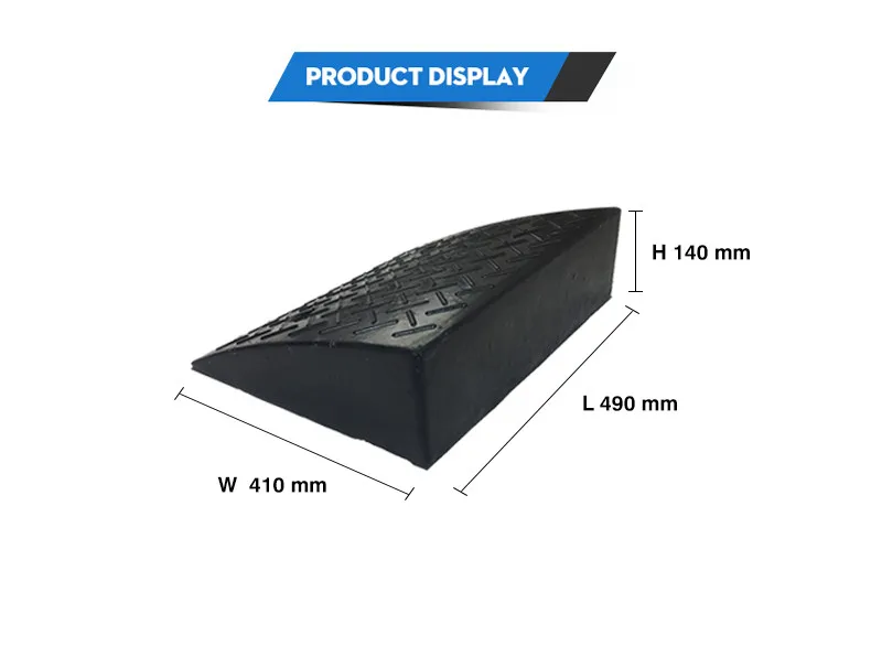 14cm Traffic Speed Driveway Curb Ramp Portable Black Garage Threshold