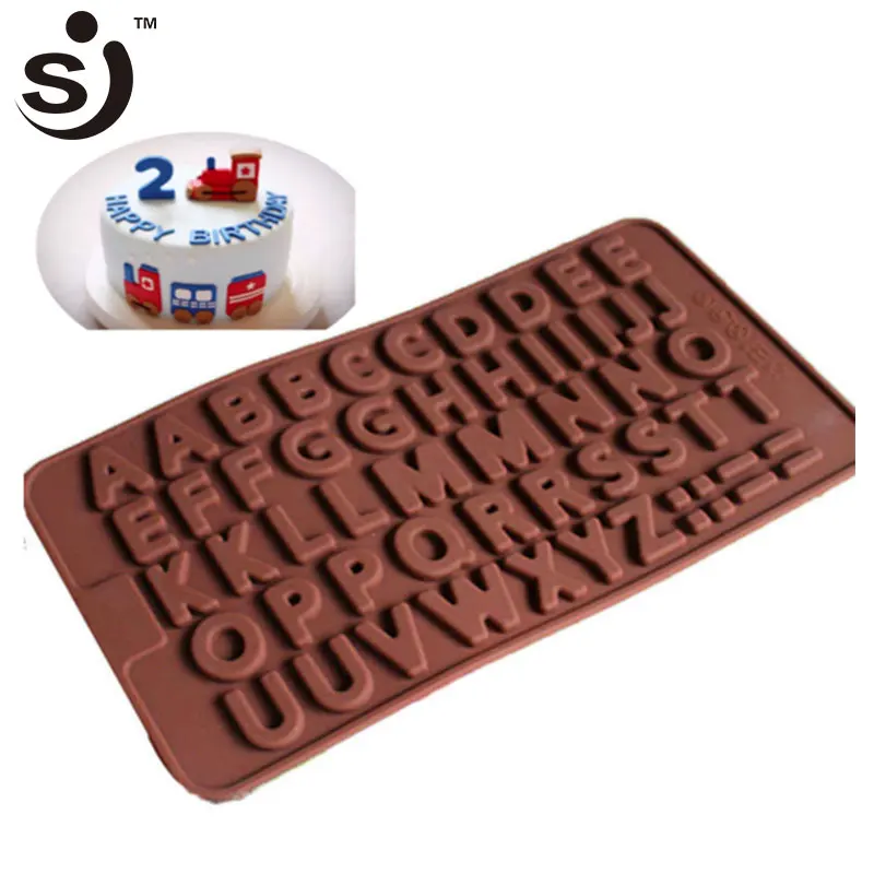Reverse letter mold silicone backwards alphabet mold