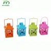 Colorful spring lantern hollow out design tealight metal hanging lantern