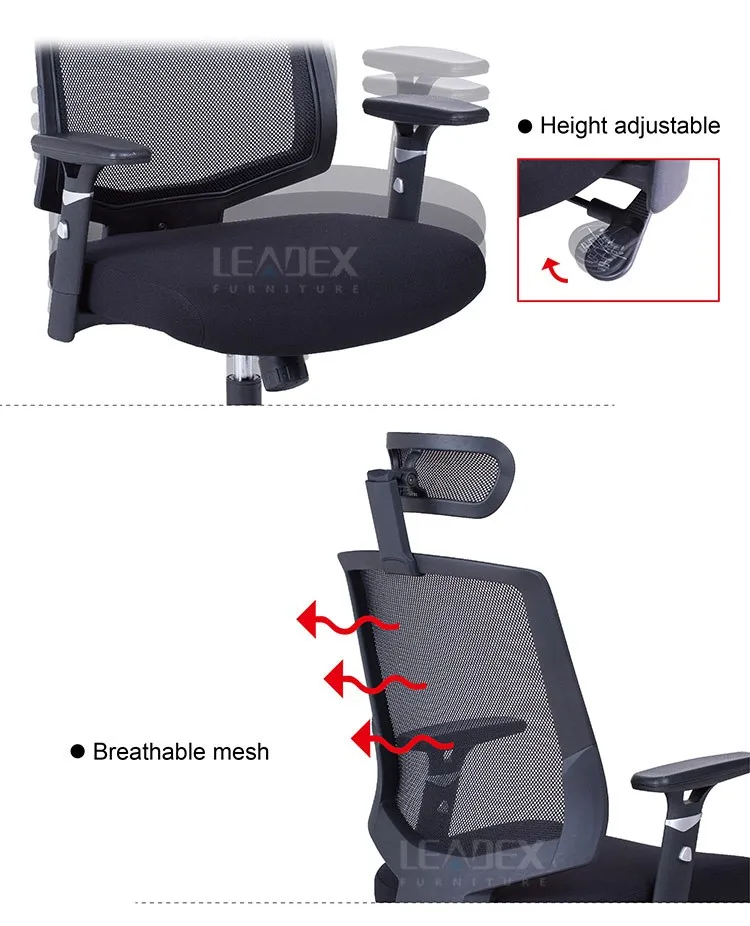 Modern Design Style Swivel High Back Office Chair With Locking Wheels