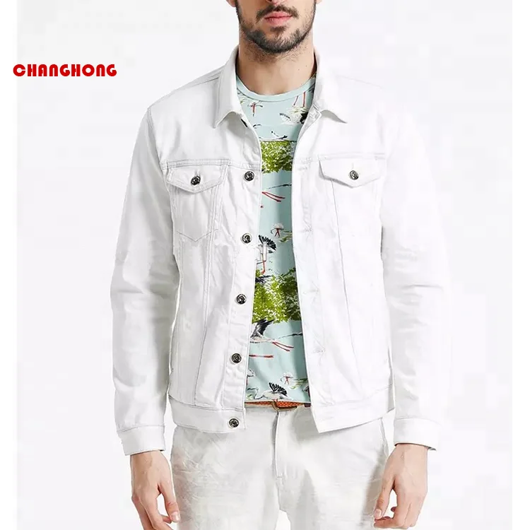
new personality printed snow-white color jacke for men 