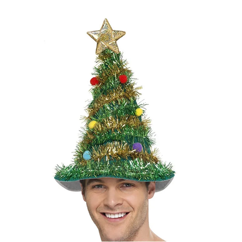 Custom Tinsel Christmas Tree Hat Ideas 