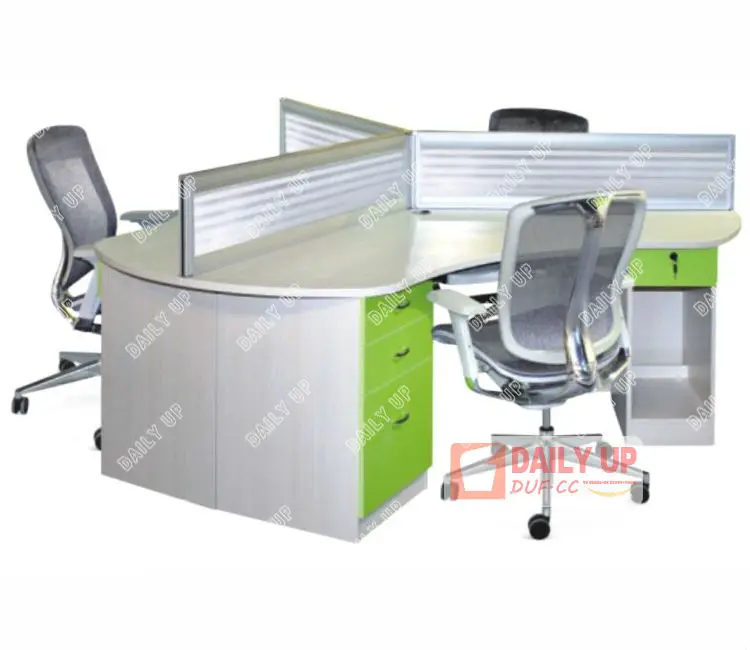 Modern Office Table Photos with Partition Office Desk For 3 Person with Drawer Work Desk Office Furniture