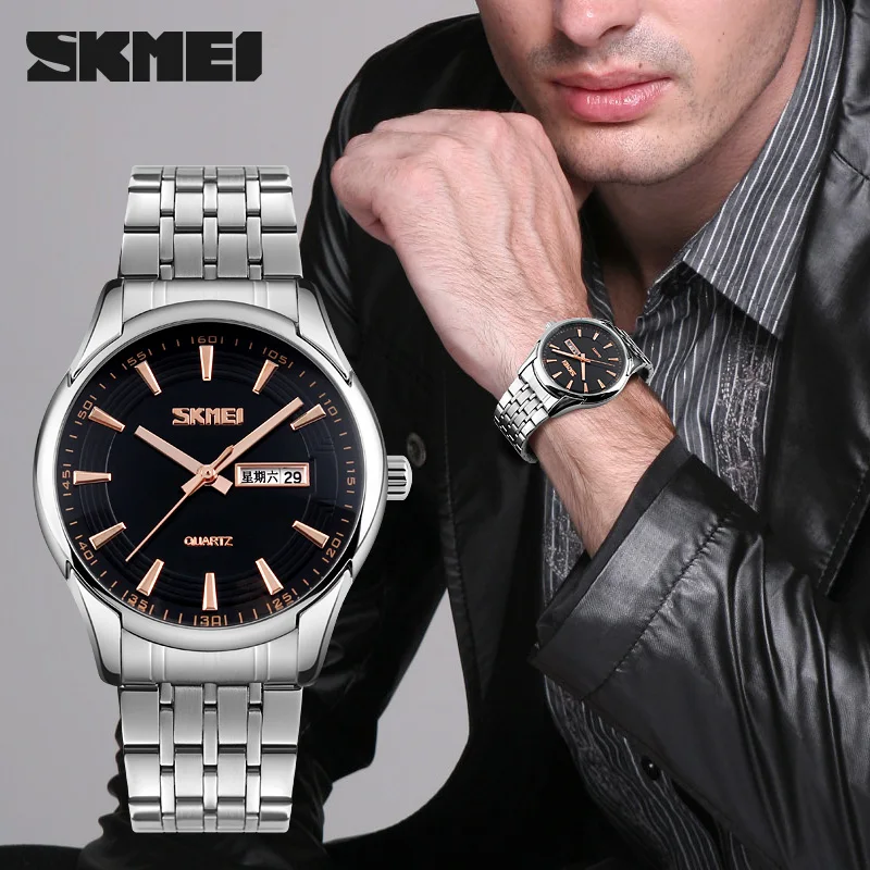 Мужские часы браслетом цена. Часы SKMEI 9125. Часы SKMEI кварцевые мужские наручные. Мужские часы на руке. Часы наручные мужские на руке.