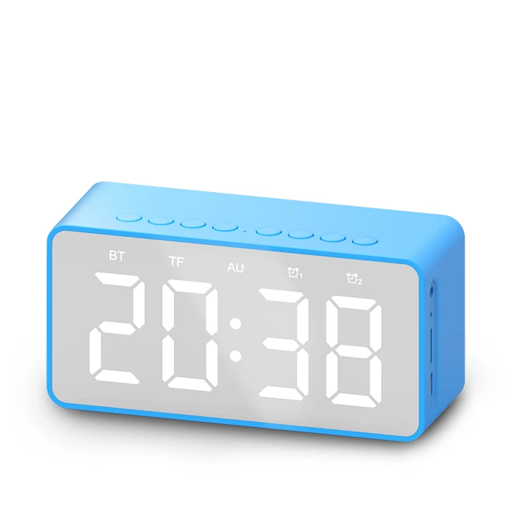 portable mirror bt speaker handsfree stereo bass speaker with fm radio - ANKUX.COM