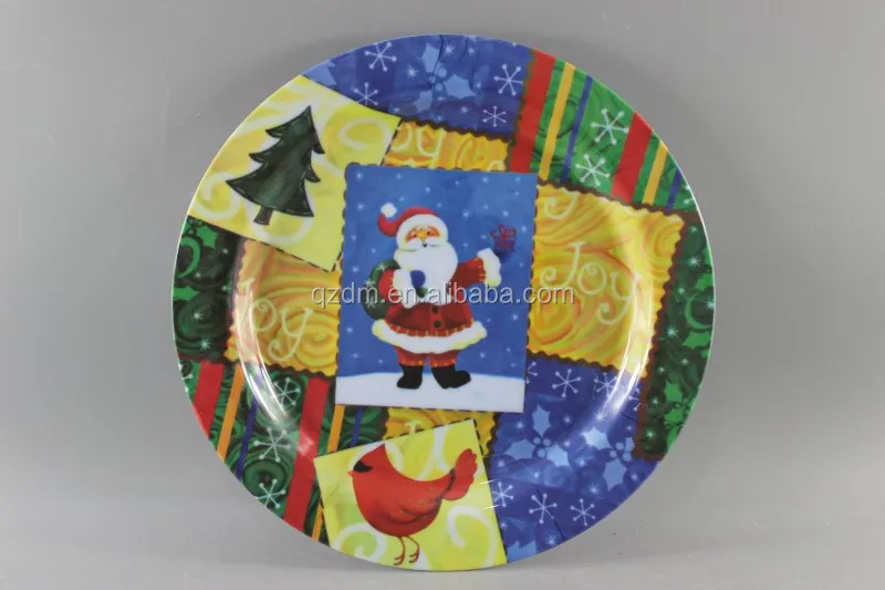 Xmas Plastic dinner plate Christmas plate