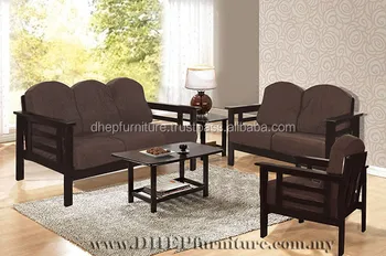 Sofa Kayu Set Dengan Bantalan Sofa Kayu Set Dengan Bantalan